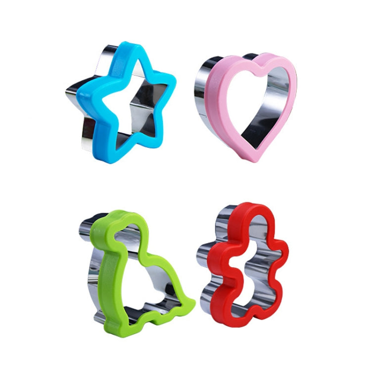 Stainless Steel Sandwiches Bread Cutting Model With Guards Fruits Vegetable Cookie Mould, Size: Large Love(Color Random Delivery)