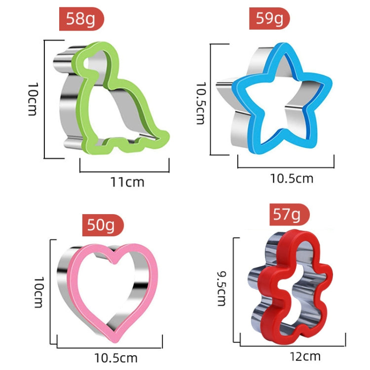 Stainless Steel Sandwiches Bread Cutting Model With Guards Fruits Vegetable Cookie Mould, Size: Large Love(Color Random Delivery)