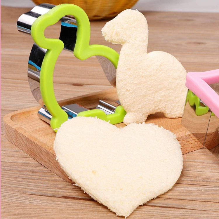 Stainless Steel Sandwiches Bread Cutting Model With Guards Fruits Vegetable Cookie Mould, Size: Large Love(Color Random Delivery)
