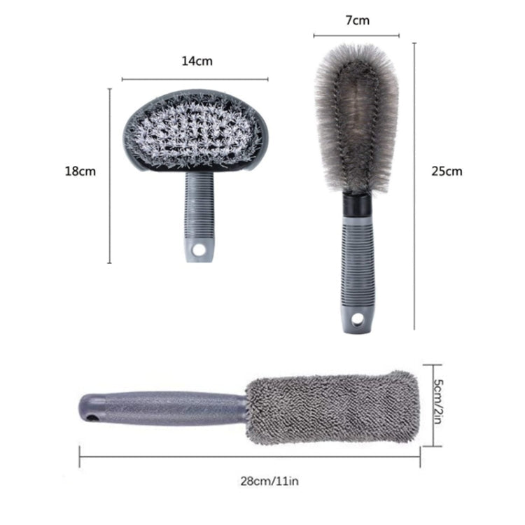 6pcs/Set Gloves Dusting Tire Brush Car Cleaning Brush Set(B Model)