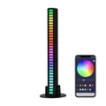 RGB Sound-controlled Rhythmic Response Lights Music Ambient LED Pick-up Lights Charging(16 Lightó Black)