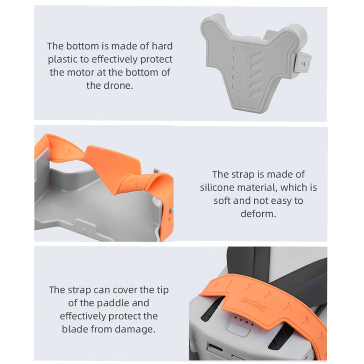 For DJI Mini 3/Mini 3 Pro BRDRC Propeller Stabilizer Holder Blade Fixer Mount Base, For DJI Mini 3/Mini 3 Pro (Gray), For DJI Mini 3/Mini 3 Pro (Orange)
