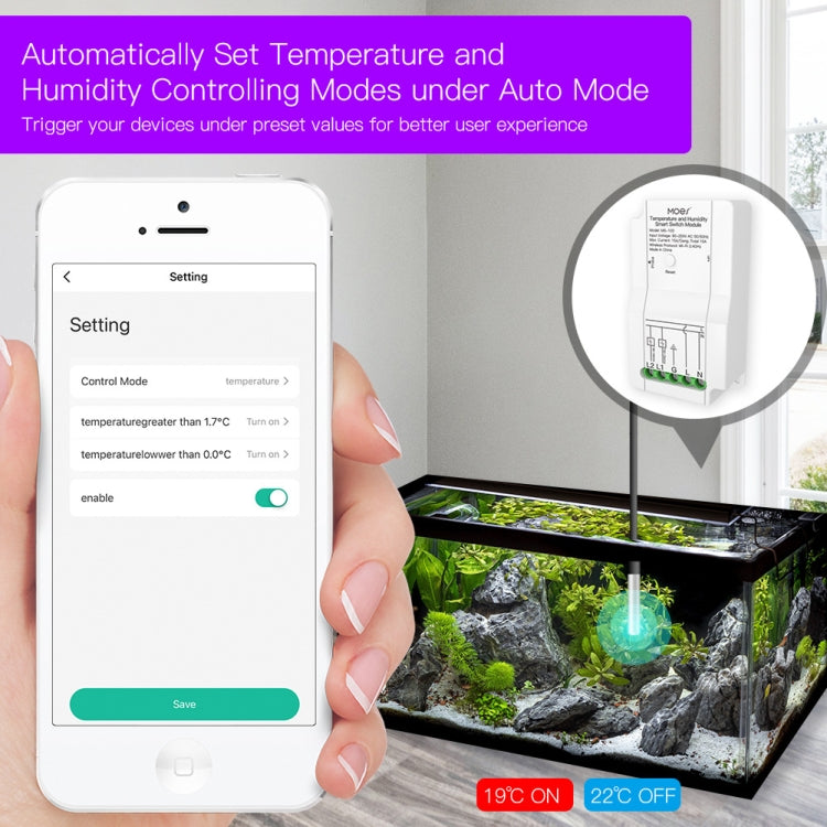 WiFi Switch Module+Temperature Probe Tuya Dual-way Temperature and Humidity Switch Timer Smart Switch