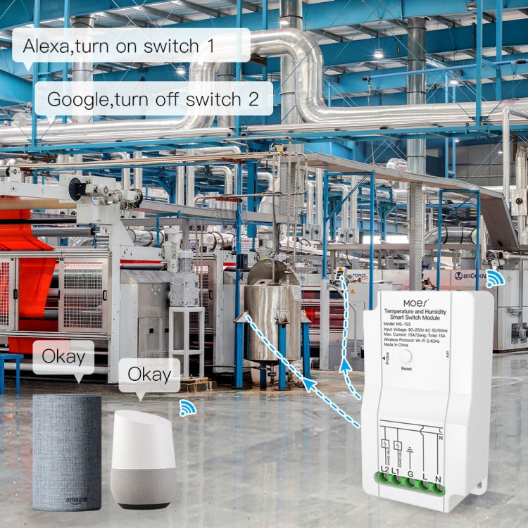 WiFi Switch Module+Temperature Probe Tuya Dual-way Temperature and Humidity Switch Timer Smart Switch