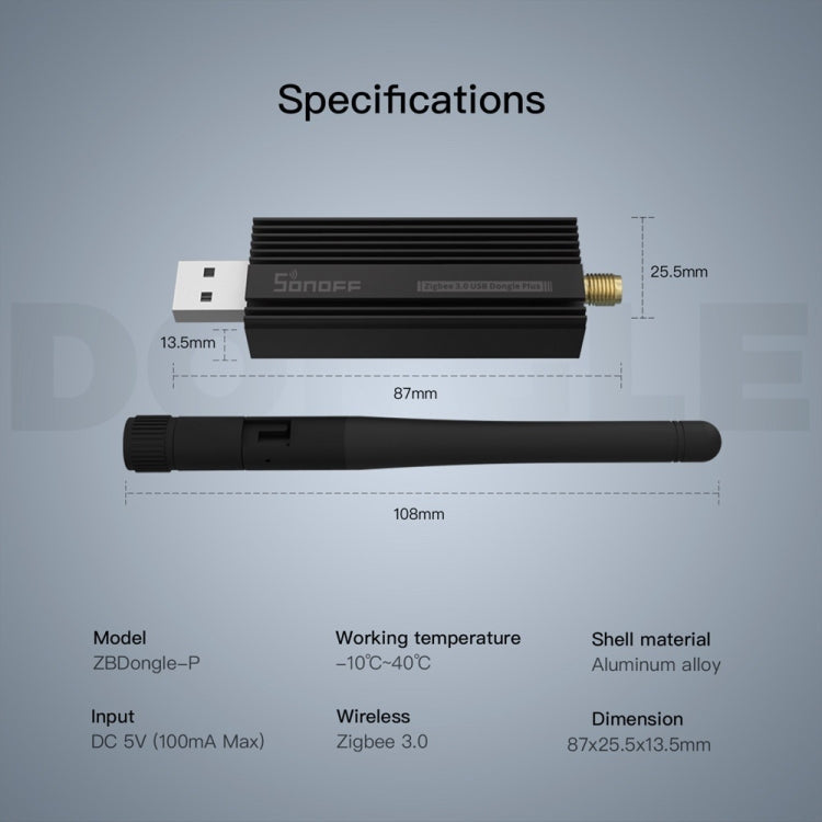Sonoff  ZBDongle-E ZigBee 3.0 USB Gateway Smart Home ZigBee Bridge