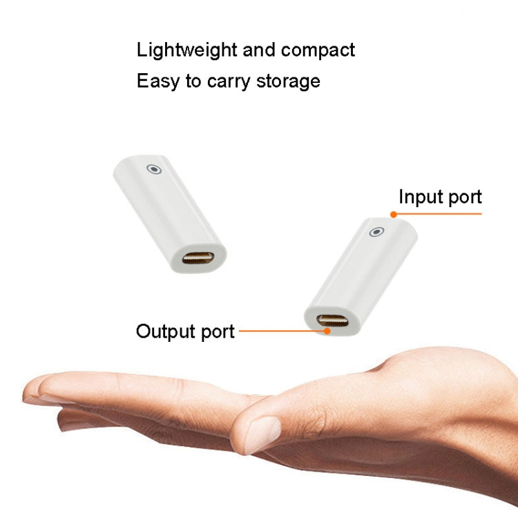 For Apple Pencil 1/2 Charging Adapter Stylus Charging Converter, Interface form: 8Pin Female To Female