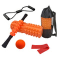 6pcs/set Crescent Hollow Foam Roller Yoga Column Set Fitness Muscle Relaxation Massager Set(45cm Orange)