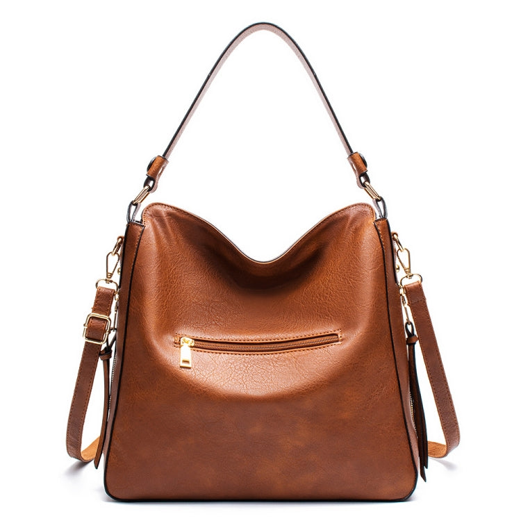 7871 Large Capacity Adjustable Leather Tote Bag Multi-compartment Shoulder Bag, Color: 2-In-1 Red