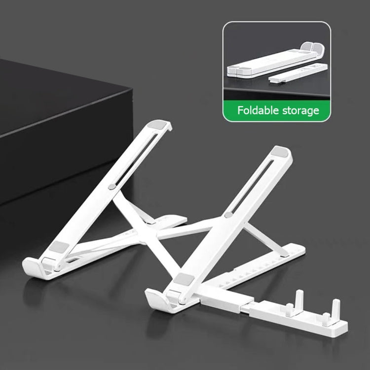 2 In 1 Laptop Mobile Phone Stand Heightening Cooling Stand(Black)