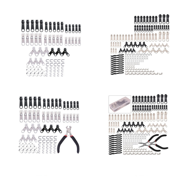 197pcs Zinc Alloy Painted Nylon Zipper Puller Set For Clothing Tent Install