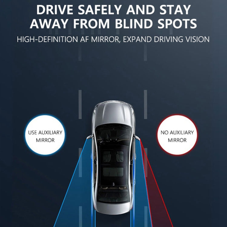 1pair Reversing Mirror Small Round Mirror HD Large View Suction Cup Blind Spot Mirror(Silver)