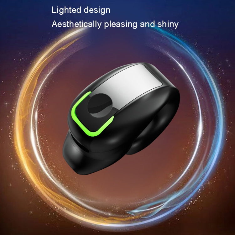GD28 IPX4 Waterproof Single-ear Lightweight Clip Ear Bluetooth Earphone(White)