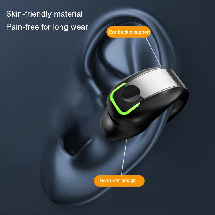 GD28 IPX4 Waterproof Single-ear Lightweight Clip Ear Bluetooth Earphone(White)