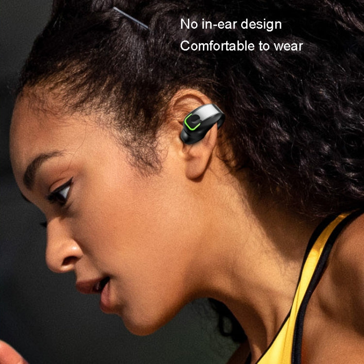 GD28 IPX4 Waterproof Single-ear Lightweight Clip Ear Bluetooth Earphone(White)