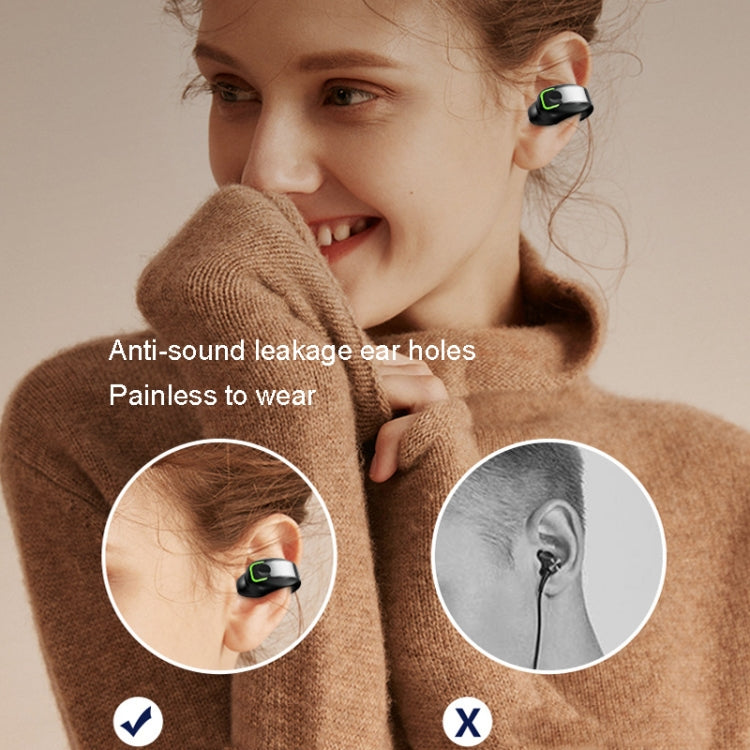 GD28 IPX4 Waterproof Single-ear Lightweight Clip Ear Bluetooth Earphone(White)
