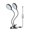 LED Plant Growth Light USB Remote Control Timing Fill Light Two Heads(Red Warm Light)