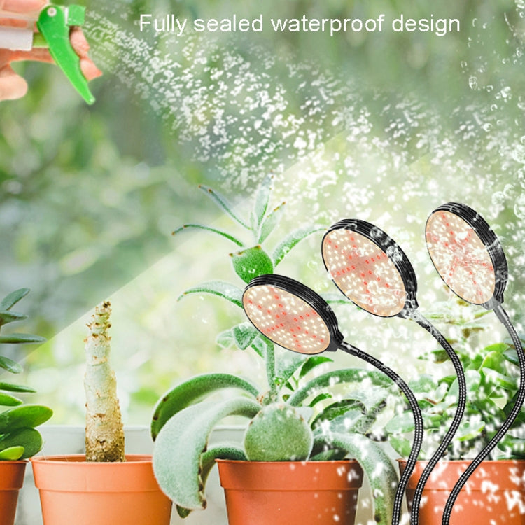 LED Plant Growth Light USB Remote Control Timing Fill Light Two Heads(Red Warm Light)