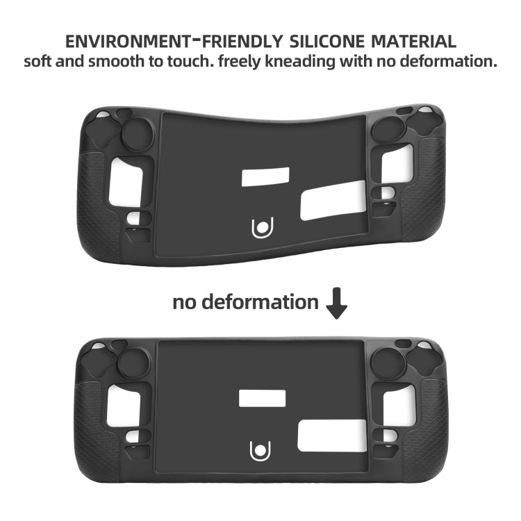 For Steam Deck Hifylux ST-PF14 Game Console Silicone Case Anti-scratch Non-slip Handheld Case Lanyard, Silicone Case Black, Silicone Case Blue, Silicone Case Red, Silicone Case Orange