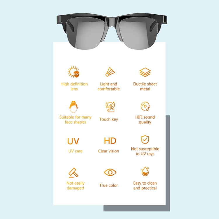 Bluetooth 5.3 Smart Sunglasses Wireless Headset Anti-Strong Light Anti-Polarized Sunglasses, F06, F07, F08
