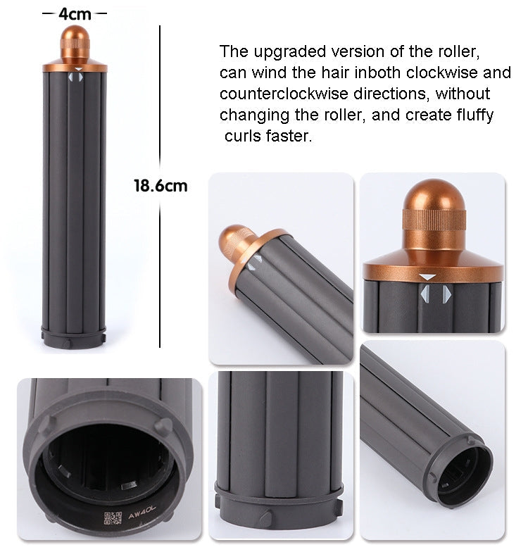 For Dyson Airwrap Hair Dryer i.d. / HS01 / HS05 / HD08 18.6 x 4cm Upgraded Long Curling Barrels Nozzle With Long Adapter Golden, 18.6cm 40mm Rose Red, 18.6cm 40mm  Golden, 18.6cm 40mm Short Adapter Golden, 18.6cm 40mm Short Adapter Rose Red            ...