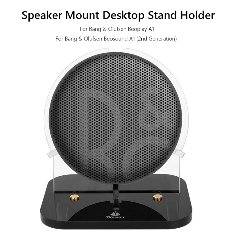 For B&O Beoplay A1 / Beosound A1 2nd Speaker Acrylic Desktop Stand Holder(Black)