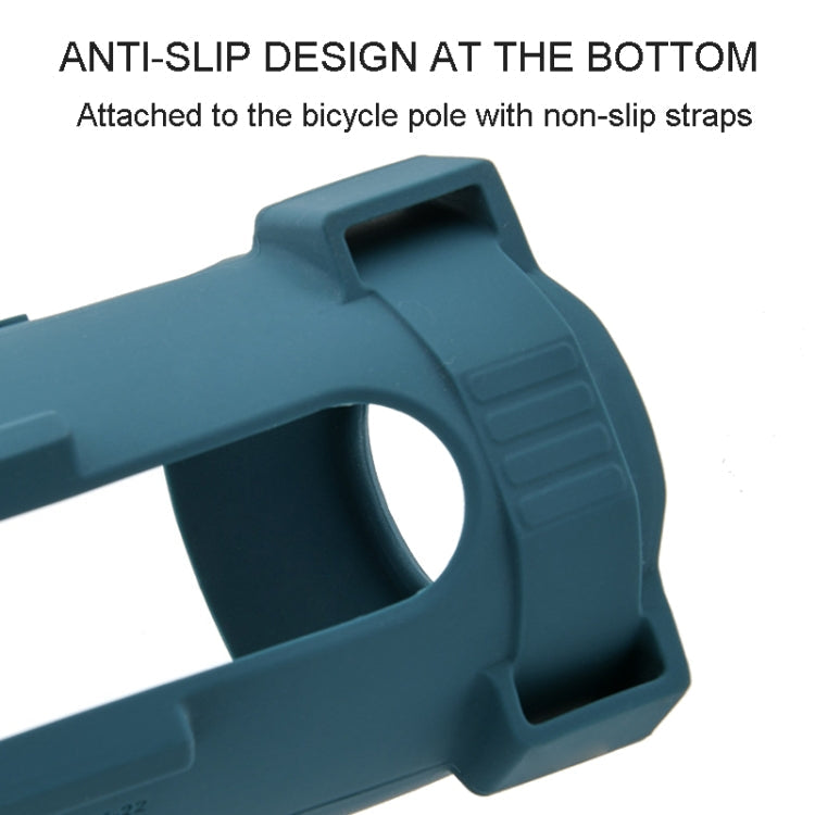 For JBL Flip 6 Speaker Bag Travel Carrying Silicone Case With Shoulder Strap(Blue)