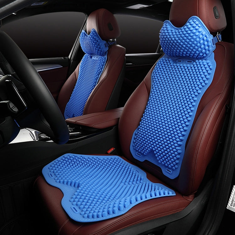 Silicone Car Seat Cushion Summer Breathable Cool Pad, Color: Lumbar Cushion Coffee