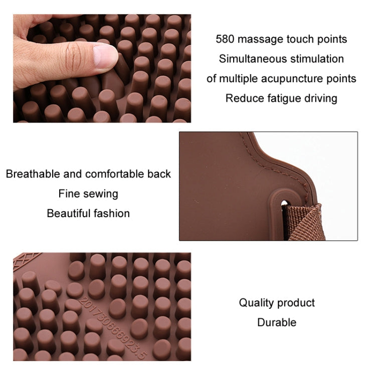 Silicone Car Seat Cushion Summer Breathable Cool Pad, Color: Lumbar Cushion Coffee