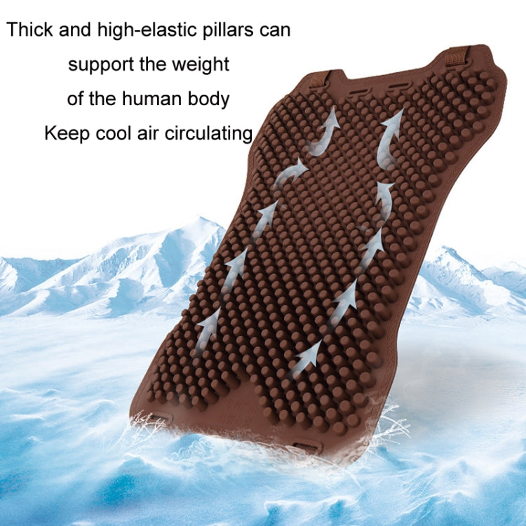 Silicone Car Seat Cushion Summer Breathable Cool Pad, Color: Lumbar Cushion Coffee