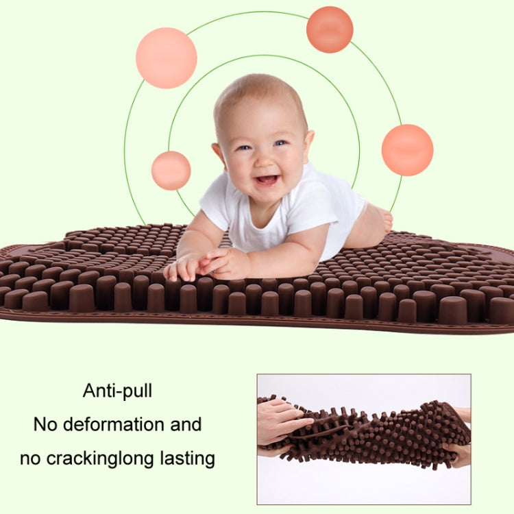 Silicone Car Seat Cushion Summer Breathable Cool Pad, Color: Lumbar Cushion Coffee