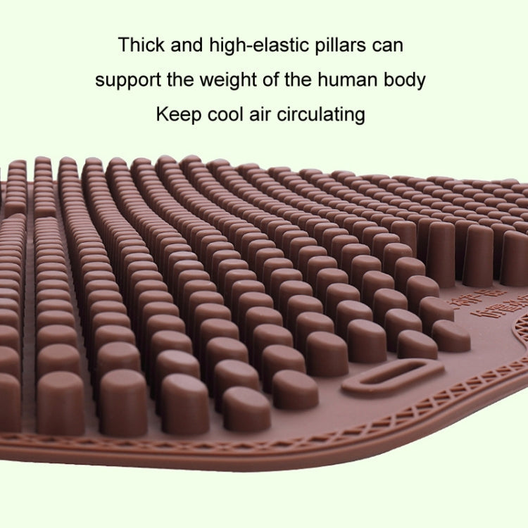 Silicone Car Seat Cushion Summer Breathable Cool Pad, Color: Lumbar Cushion Coffee