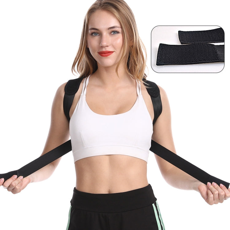 Adjustable Back Posture Corrector with Back Support Bar for Women and Men Free Size(Black)