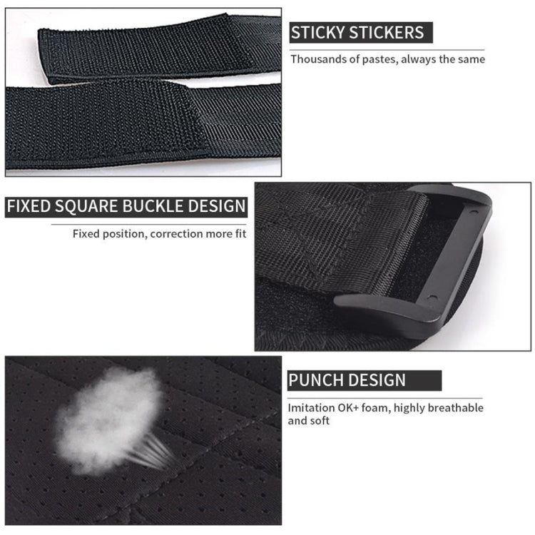 Adjustable Back Posture Corrector with Back Support Bar for Women and Men Free Size(Black)
