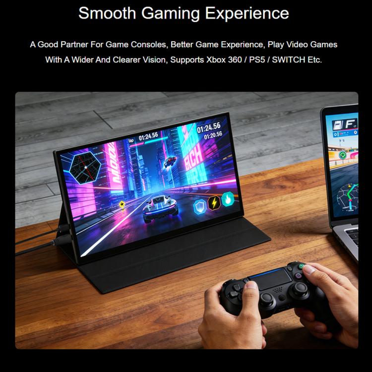 Luckfox 14-Inch 4K Portable Touchscreen Monitor With Magnetic Protective Case 3840x2160 HDR IPS Display, Full Lamination, 10-Point Capacitive Touch, EU Plug, US Plug, UK Plug