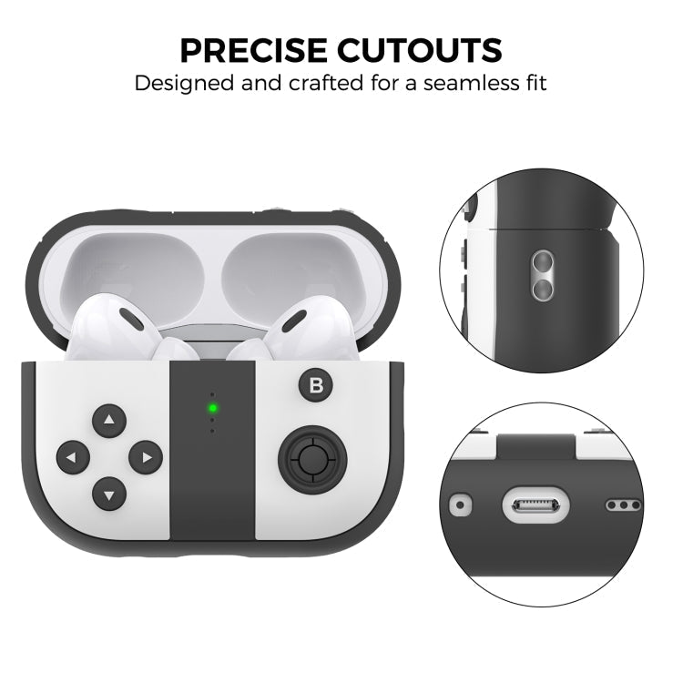 For AirPods Pro 2 AhaStyle PT-JY08 Split Silicone Cartoon Earphone Protective Case(Blue And Red)