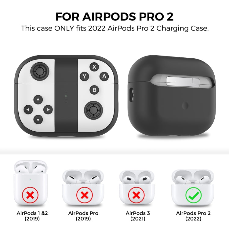 For AirPods Pro 2 AhaStyle PT-JY08 Split Silicone Cartoon Earphone Protective Case(Blue And Red)