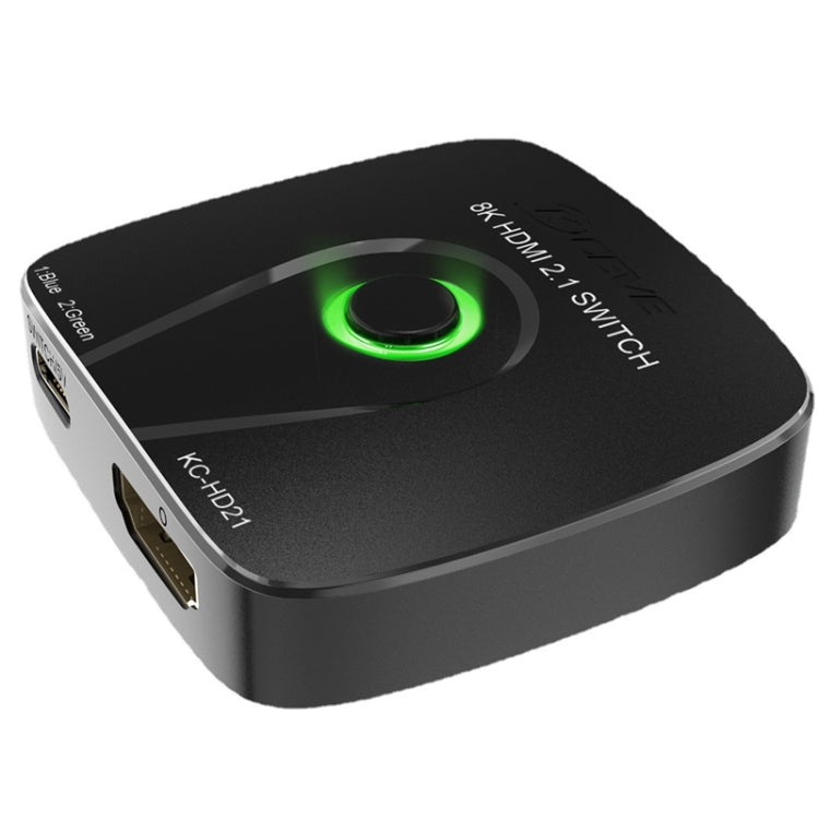 HDMI2.1 Switch 2 In 1 Out 8K 60Hz HD Conversion For Xbox HDMI One-way Transmission(Black)
