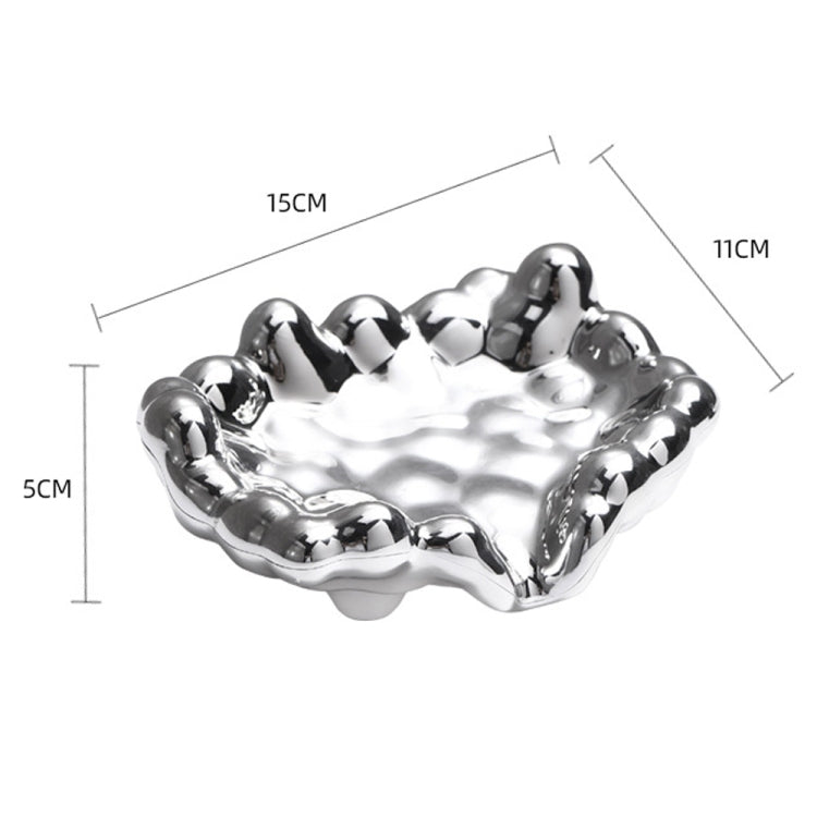 Electroplating Soap Box Fragrance Toilet Free Punch Drain Soap Holder(Golden)