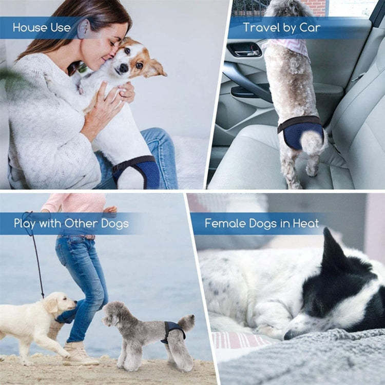 Breathable Dog Physiological Pants Menstrual Pants Anti-harassment Sanitary Pants Black XL: 50-59cm