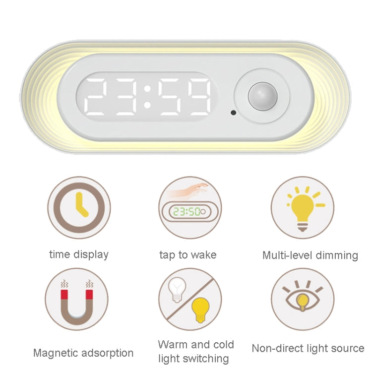 D05  Smart  Induction Magnetic Night Light with Time Display,Spec: Knob Dimming