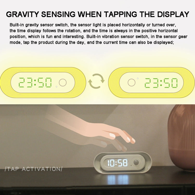D05  Smart  Induction Magnetic Night Light with Time Display,Spec: Knob Dimming