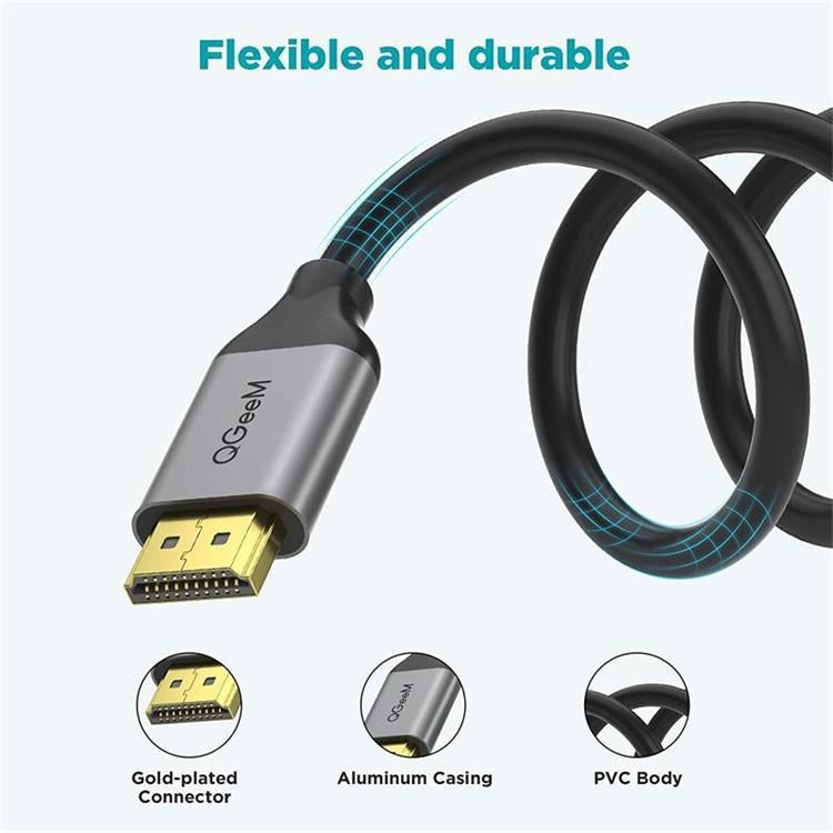 QGeeM QG-AV17 HDMI To HDMI Connection Cable Support 8K&60Hz 1m Length