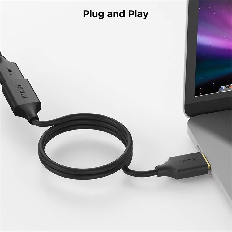 QGeeM QG-HD19 4K HDMI 2.0 Extension Cable Supports 3D, HD, 2160p, Compatible With Roku Fire Stick 3m Length