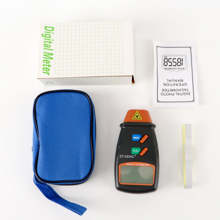 DT2234C+ Handheld Portable Motor Gear Tachometer Laser Tachometer