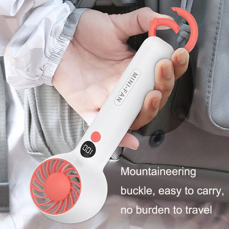 F2302 Handheld Portable Mini USB Office Student Fan with Hook(White)