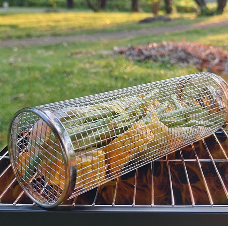 Upgrade With Handle BBQ Cage Stainless Steel  Barbecue Basket  30cm?? 18cm