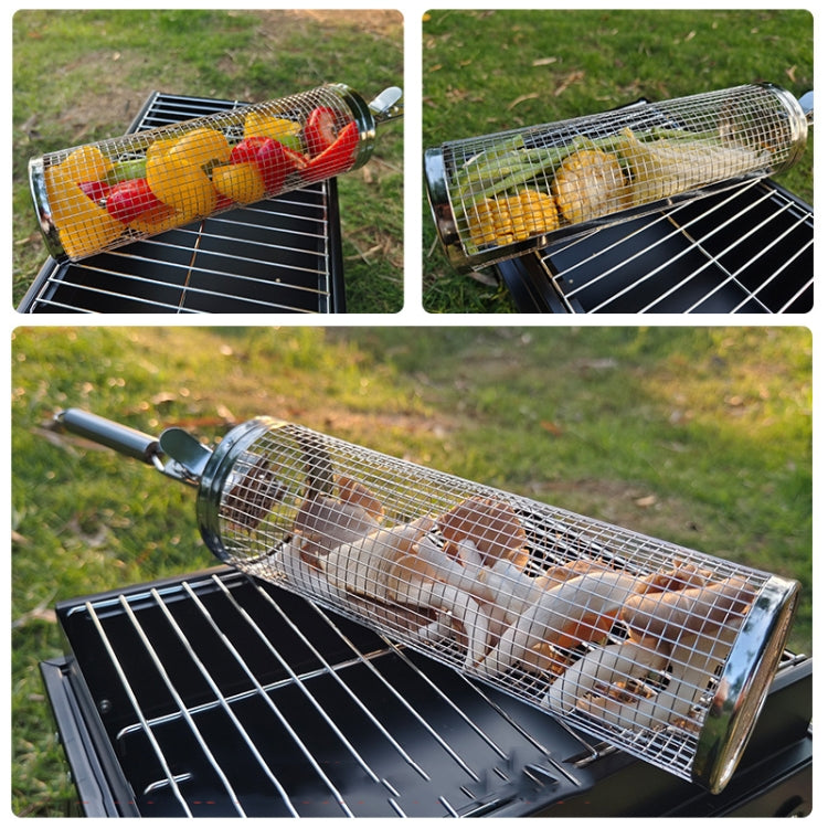 Upgrade With Handle BBQ Cage Stainless Steel  Barbecue Basket  30cm?? 18cm