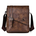 WEIXIER D266 Retro Crossbody Large Capacity Messenger Bag Shoulder Bag Tot Backpack(Dark Brown)
