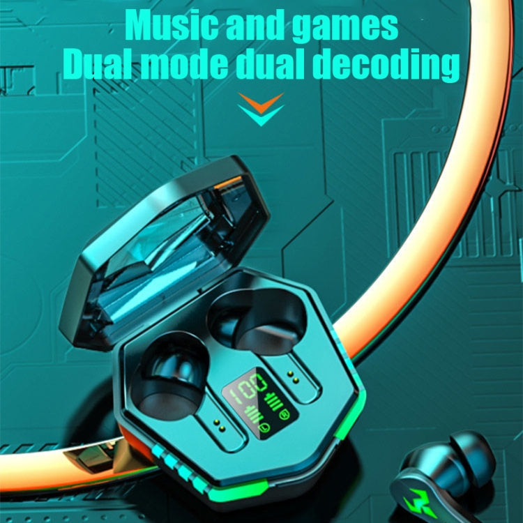 N35 TWS Colorful Light In-Ear Low Latency Wireless Bluetooth Game Earphones, Digital Display, Non-digital Display