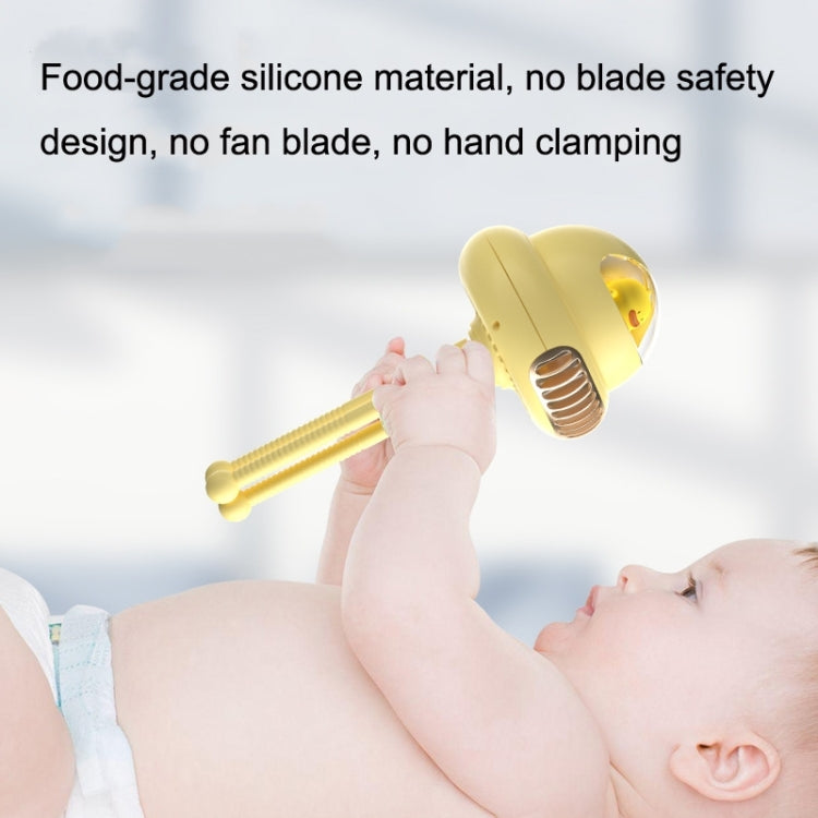 Shaking Head Stroller Fan Leafless Octopus Mute Portable Mini Fan Shaking Head Version (White)